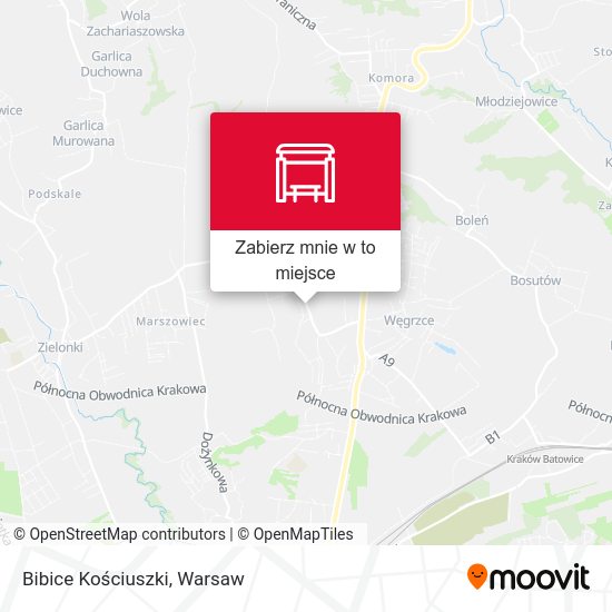 Mapa Bibice Kościuszki