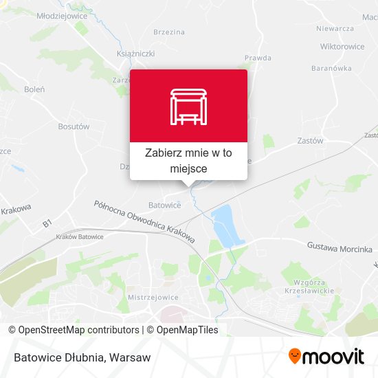 Mapa Batowice Dłubnia