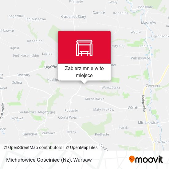 Mapa Michałowice Gościniec (Nż)