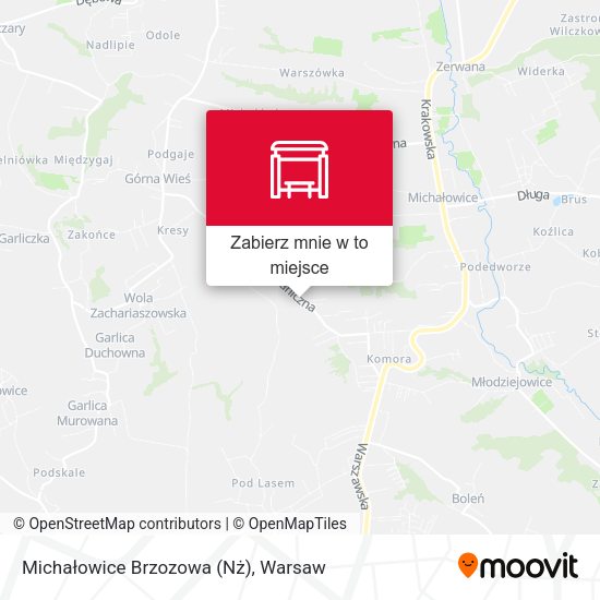 Mapa Michałowice Brzozowa (Nż)