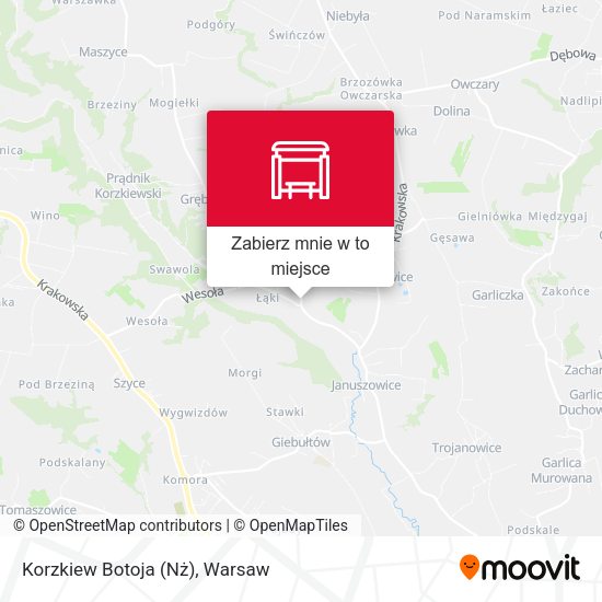 Mapa Korzkiew Botoja (Nż)