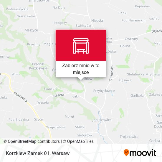 Mapa Korzkiew Zamek