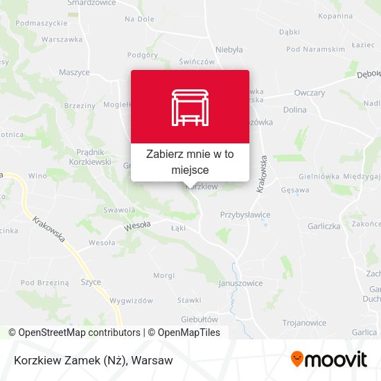 Mapa Korzkiew Zamek (Nż)