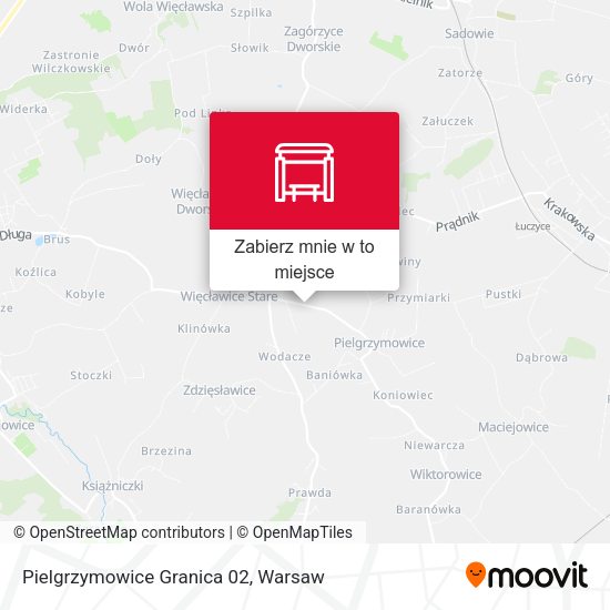 Mapa Pielgrzymowice Granica (Nż)