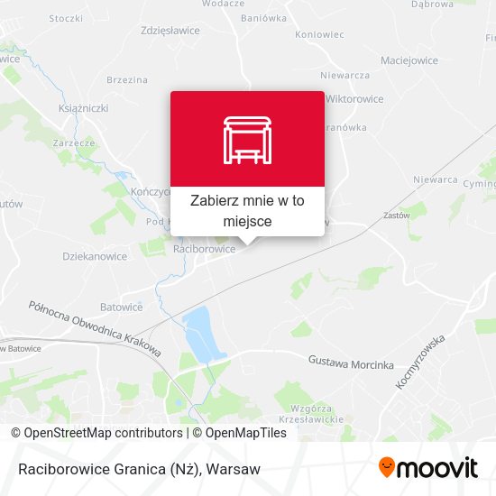 Mapa Raciborowice Granica (Nż)