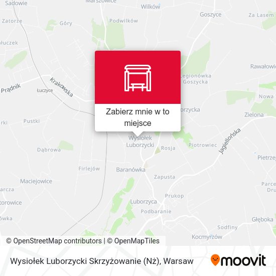 Mapa Wysiołek Luborzycki Skrzyżowanie (Nż)