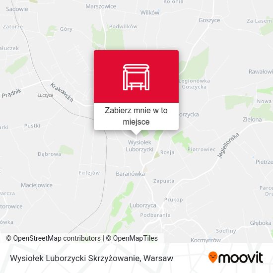 Mapa Wysiołek Luborzycki Skrzyżowanie