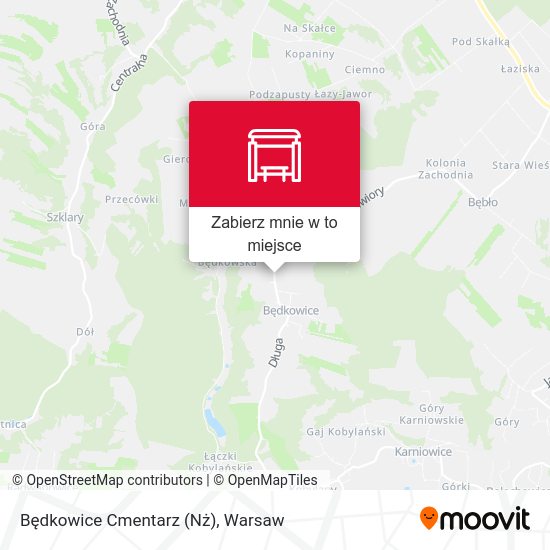 Mapa Będkowice Cmentarz