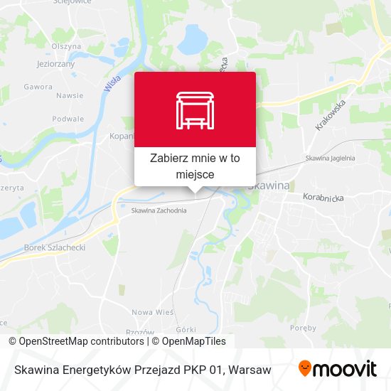 Mapa Skawina Energetyków Przejazd PKP 01