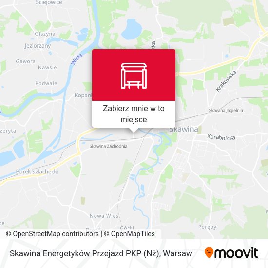 Mapa Skawina Energetyków Przejazd PKP (Nż)