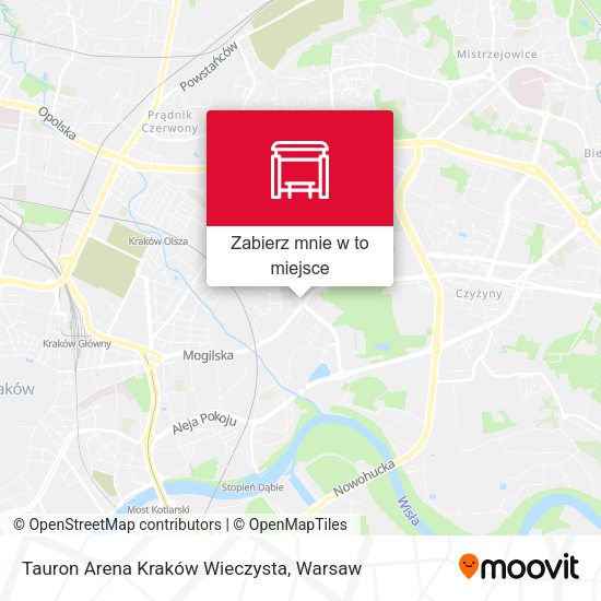 Mapa Tauron Arena Kraków Wieczysta