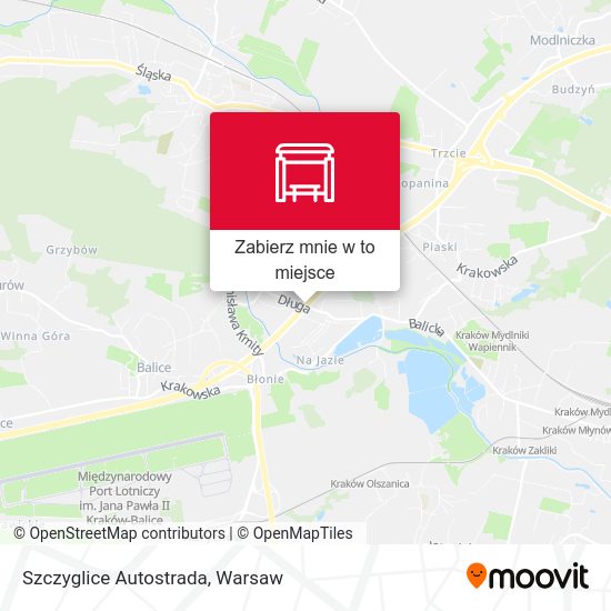 Mapa Szczyglice Autostrada