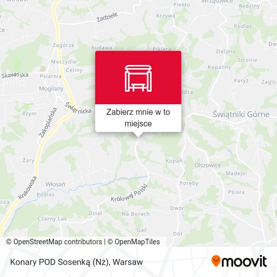 Mapa Konary POD Sosenką