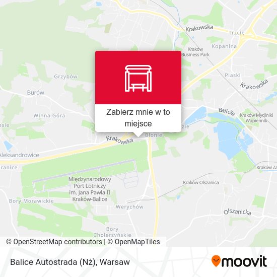 Mapa Balice Autostrada (Nż)