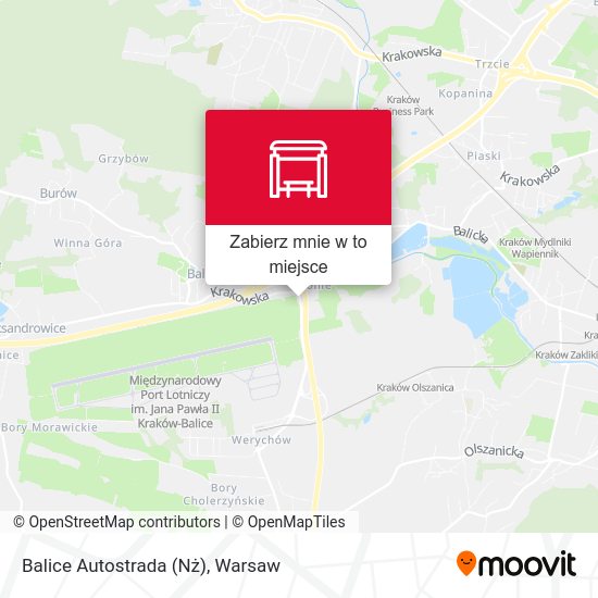 Mapa Balice Autostrada (Nż)