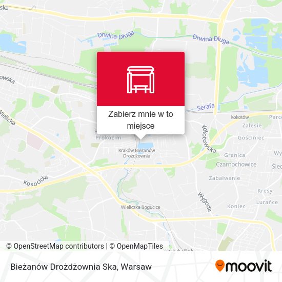 Mapa Bieżanów Drożdżownia Ska