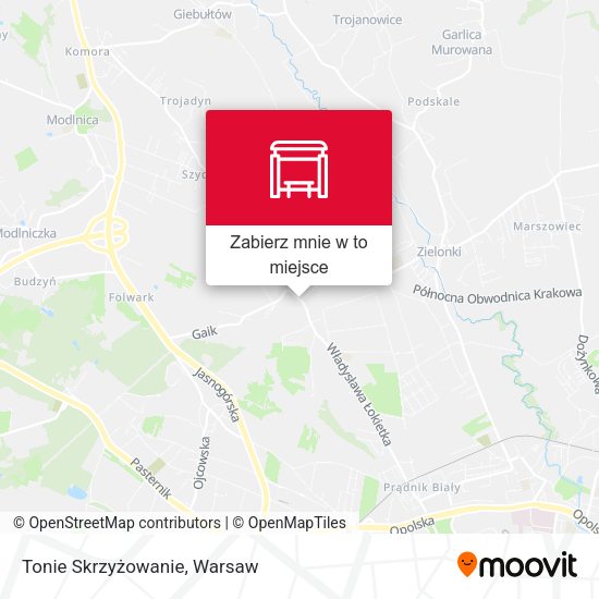 Mapa Tonie Skrzyżowanie