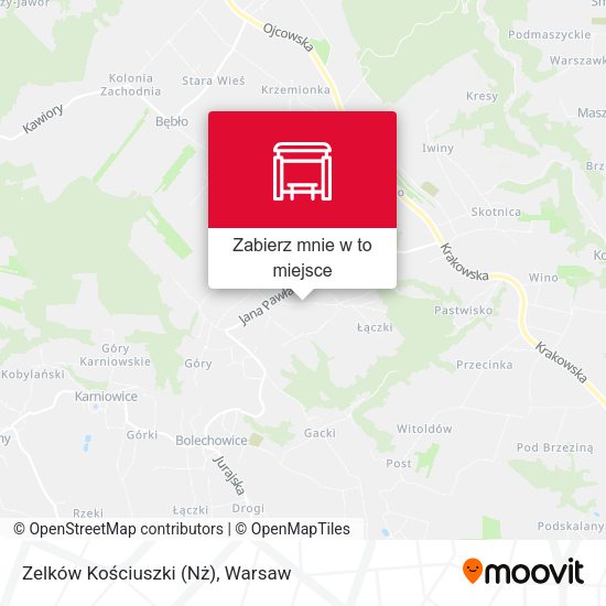 Mapa Zelków Kościuszki (Nż)