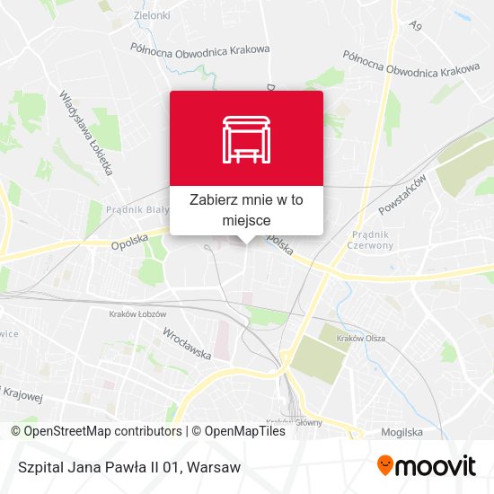 Mapa Szpital Jana Pawła II