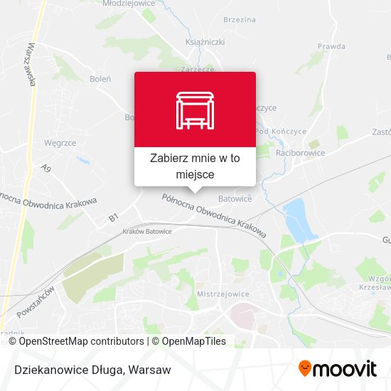 Mapa Dziekanowice Długa