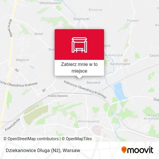 Mapa Dziekanowice Długa