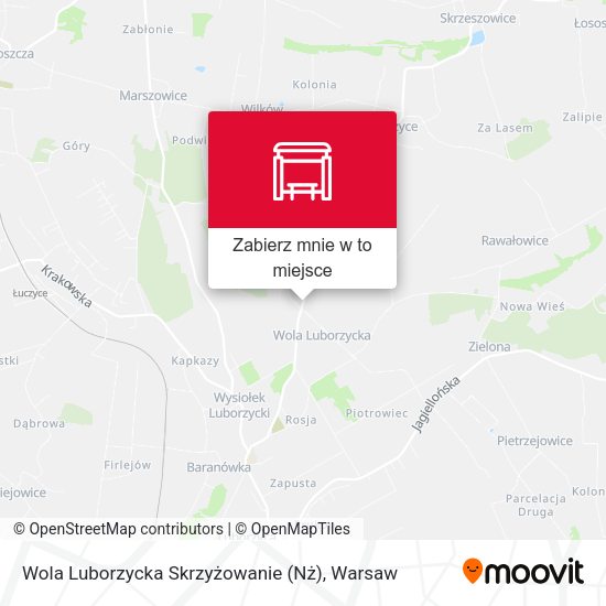 Mapa Wola Luborzycka Skrzyżowanie (Nż)