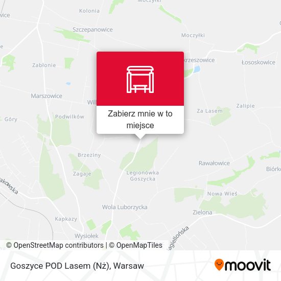 Mapa Goszyce POD Lasem