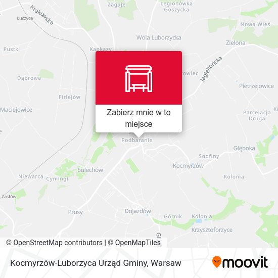 Mapa Kocmyrzów-Luborzyca Urząd Gminy