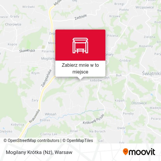 Mapa Mogilany Krótka (Nż)