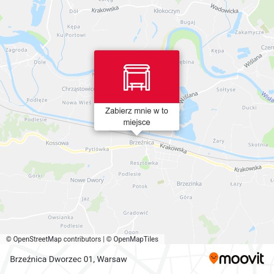 Mapa Brzeźnica Dworzec