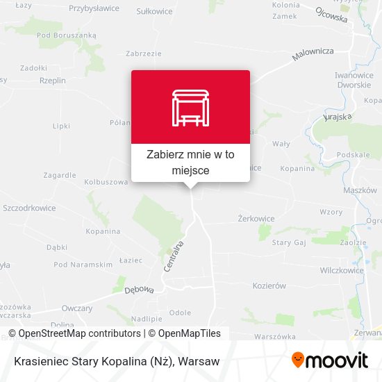 Mapa Krasieniec Stary Kopalina (Nż)