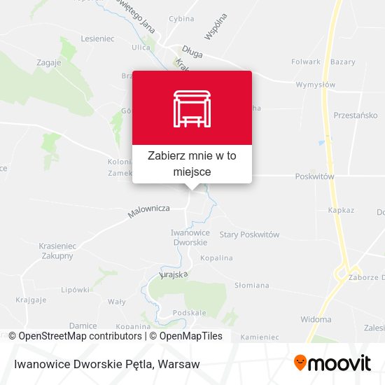 Mapa Iwanowice Dworskie Pętla