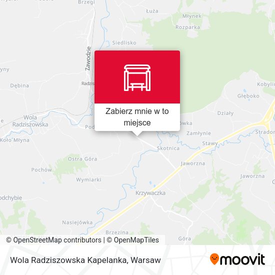 Mapa Wola Radziszowska Kapelanka