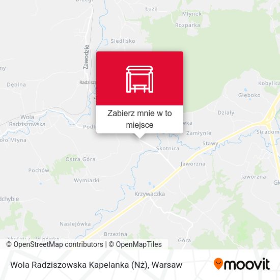 Mapa Wola Radziszowska Kapelanka