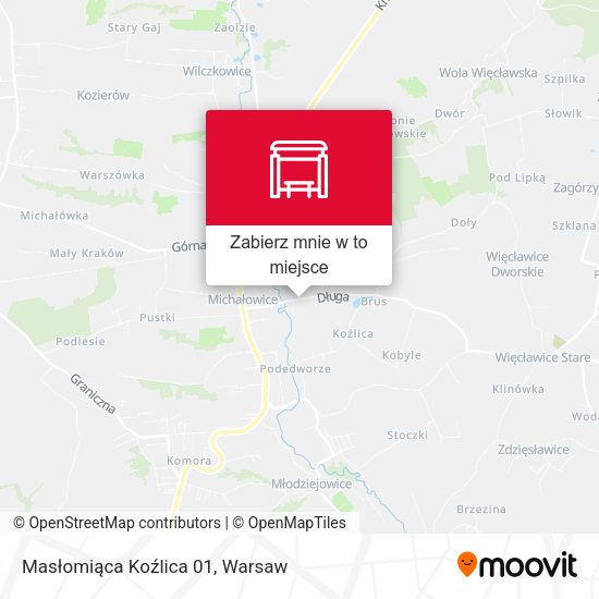 Mapa Masłomiąca Koźlica