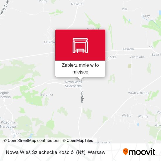 Mapa Nowa Wieś Szlachecka Kościół