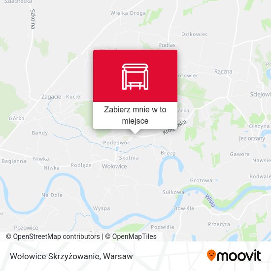 Mapa Wołowice Skrzyżowanie