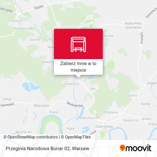 Mapa Przeginia Narodowa Bunar