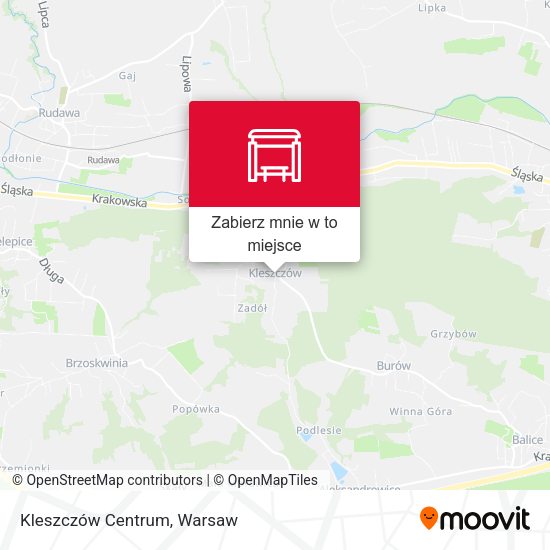 Mapa Kleszczów Centrum