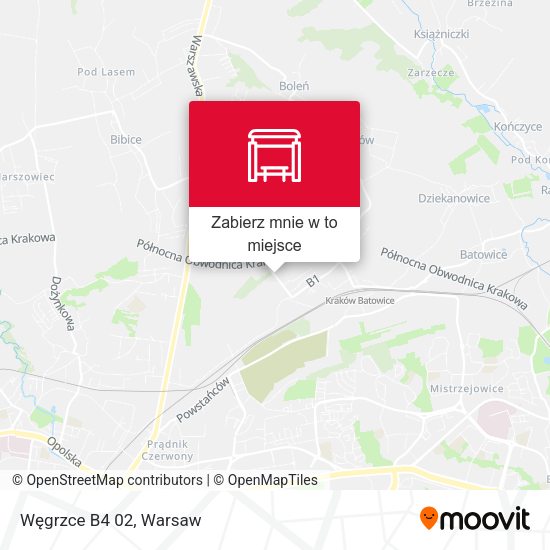 Mapa Węgrzce B4