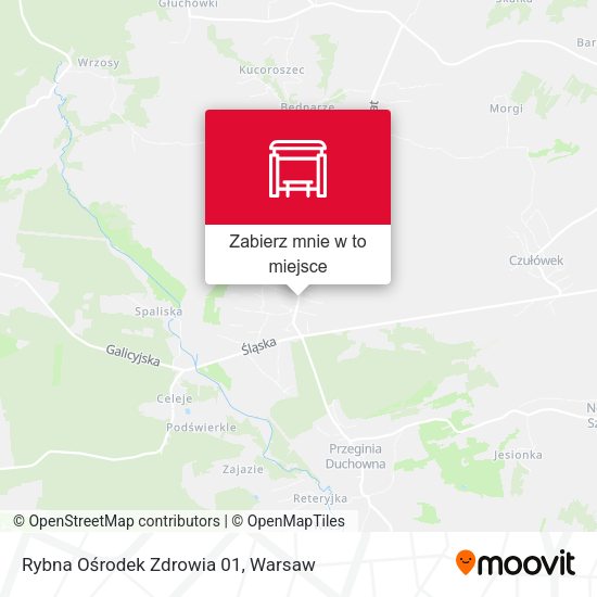 Mapa Rybna Ośrodek Zdrowia