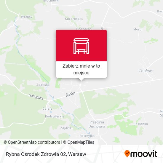 Mapa Rybna Ośrodek Zdrowia