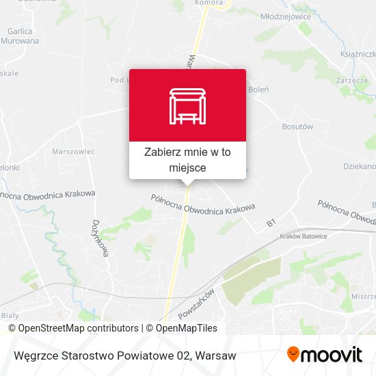 Mapa Węgrzce Starostwo Powiatowe 02