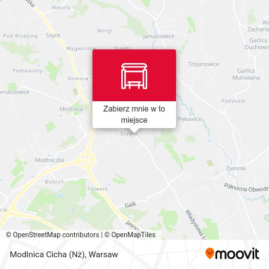 Mapa Modlnica Cicha