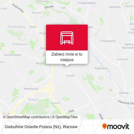 Mapa Giebułtów Osiedle Polana