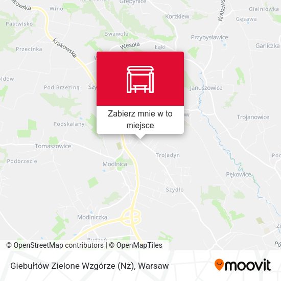 Mapa Giebułtów Zielone Wzgórze