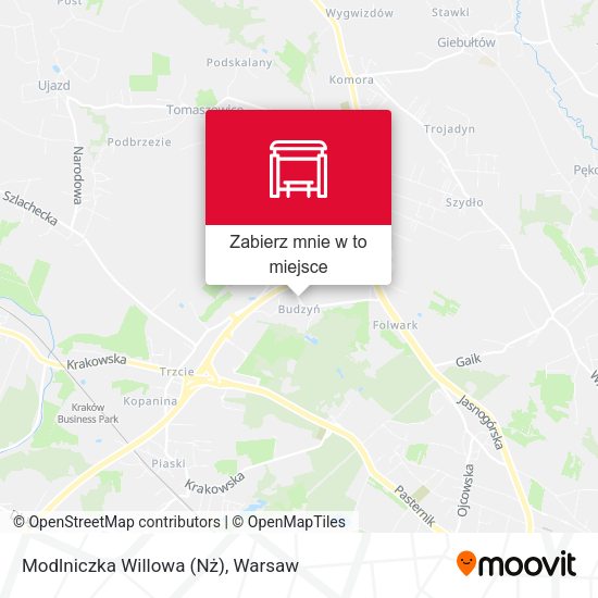 Mapa Modlniczka Willowa (Nż)