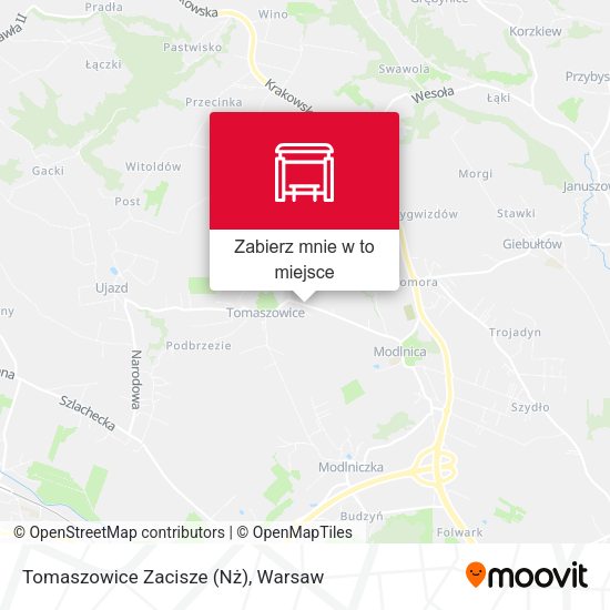 Mapa Tomaszowice Zacisze (Nż)