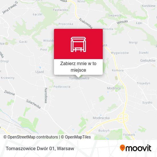 Mapa Tomaszowice Dwór