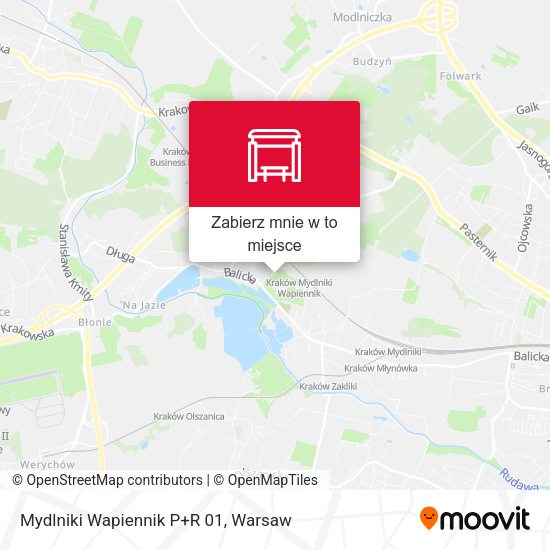 Mapa Mydlniki Wapiennik P+R